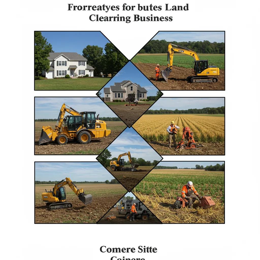 A visual compilation of revenue sources in land clearing: residential, commercial, and agricultural projects