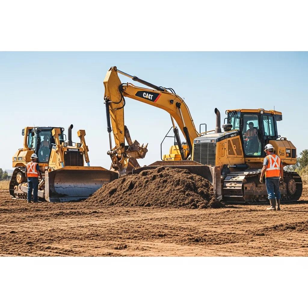 Land clearing service with machinery in action, showcasing professionalism and efficiency